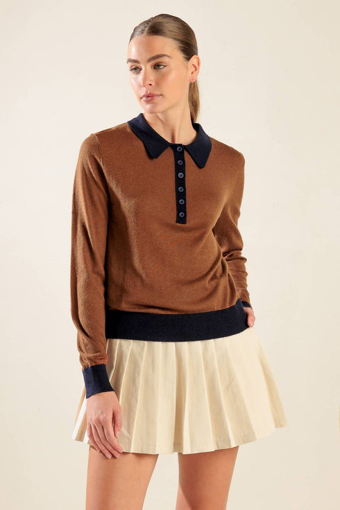 hidden-reflections-sweater-polo-top Flying Tomato-Sophia's Style-9